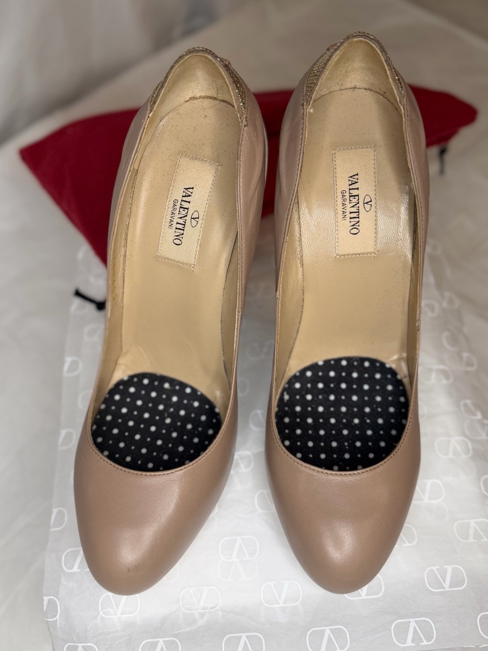 Valentino Garavani Blush Nude Leather Pumps